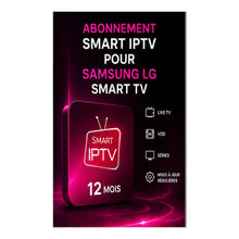Charger l'image dans la galerie, ABONNEMENT SMART IPTV/NET IPTV  POUR SAMSUNG LG SMART TV 12 MOIS