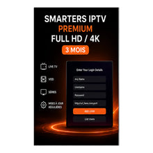 Charger l'image dans la galerie, ABONNEMENT SMARTERS IPTV premium FULL HD /4K 3 MOIS